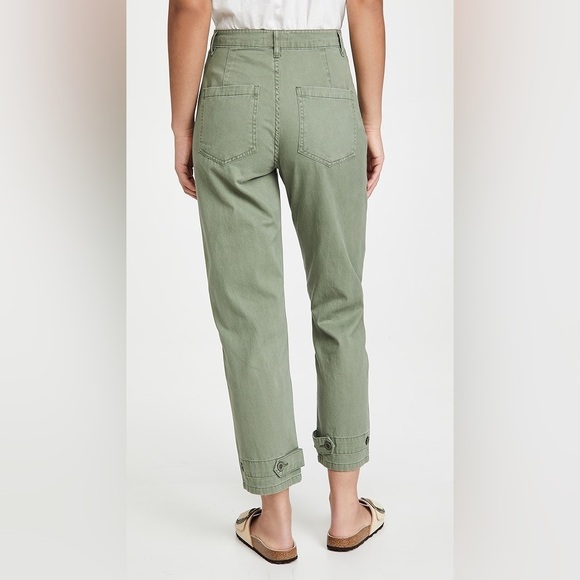 Pistola Tammy High Rise Trouser Utilitarian Button Fly Pants Colonel Army Green - Picture 13 of 15
